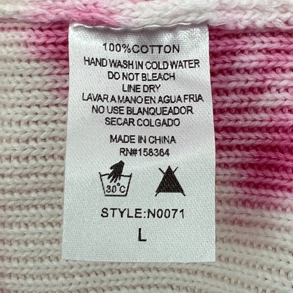 No1 Los Angeles Pink Tie Dye Distressed Crop Top Size L - Picture 4 of 4